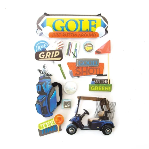 PAPER HOUSE PRODUCTIONS 3D Stickers: Golf