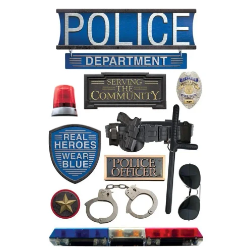PAPER HOUSE PRODUCTIONS 3D Stickers: Police