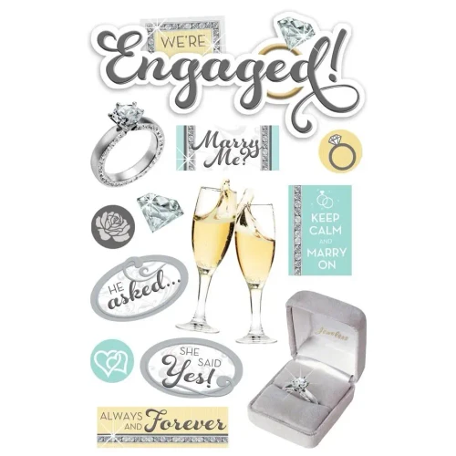 PAPER HOUSE PRODUCTIONS 3D Stickers: Engaged