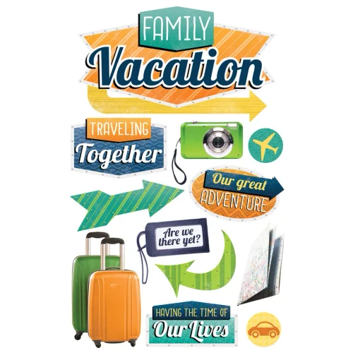 PAPER HOUSE PRODUCTIONS 3D Stickers: Family Vacation