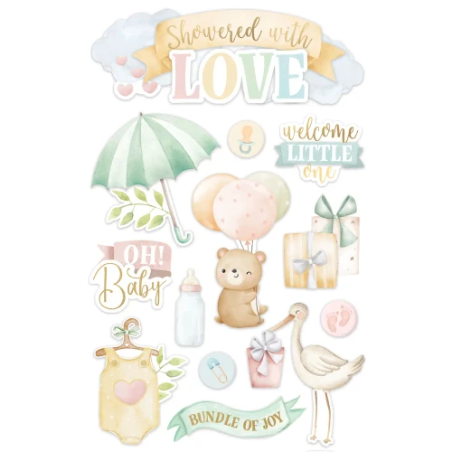PAPER HOUSE PRODUCTIONS 3D Stickers: Showered With Love