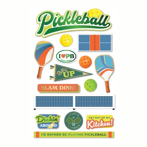 PAPER HOUSE PRODUCTIONS 3D Stickers: Pickleball
