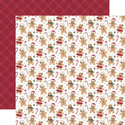 ECHO PARK Baking Christmas Cheer 12x12 Paper: Cheerful Gingerbread