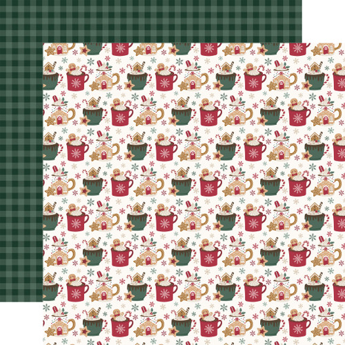 ECHO PARK Baking Christmas Cheer 12x12 Paper: Hot Chocolate Mugs