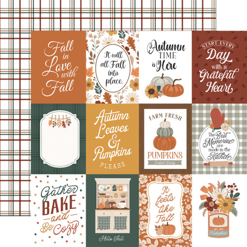 ECHO PARK Feels Like Fall 12x12 Paper: 3x4 Journaling Cards