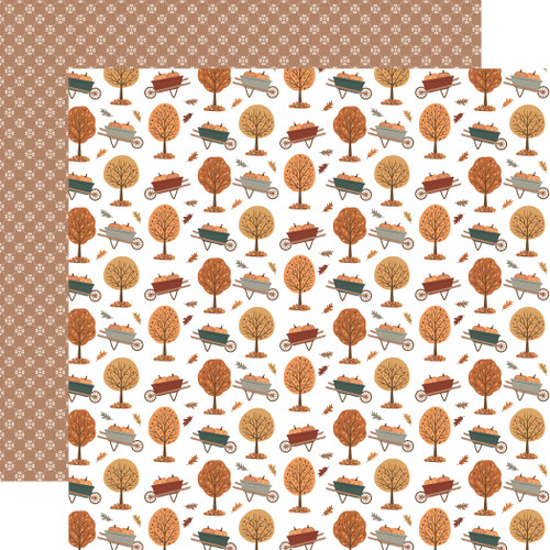 ECHO PARK Feels Like Fall 12x12 Paper: Wheelbarrows And Leaves
