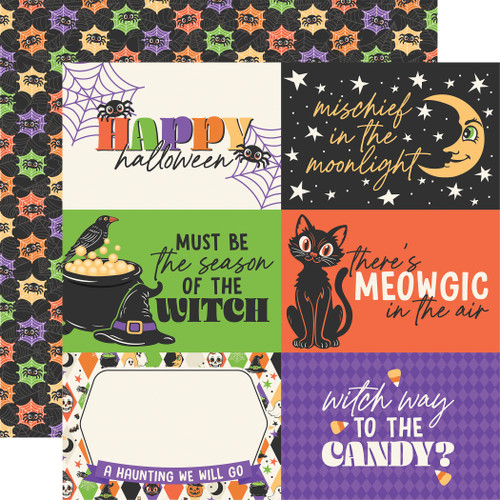 ECHO PARK Halloween Parade 12x12 Paper: 6x4 Journaling Cards