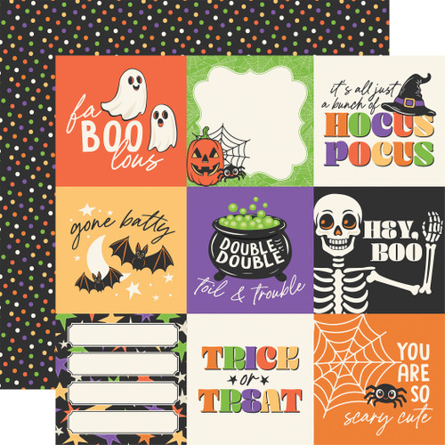ECHO PARK Halloween Parade 12x12 Paper: 4x4 Journaling Cards