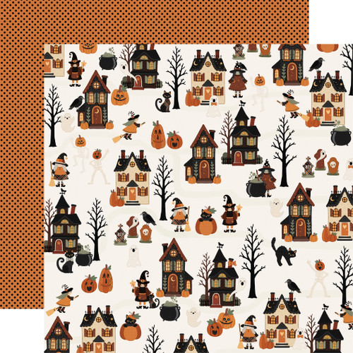 CARTA BELLA Handmade Halloween 12x12 Paper: Haunted Halloween Street