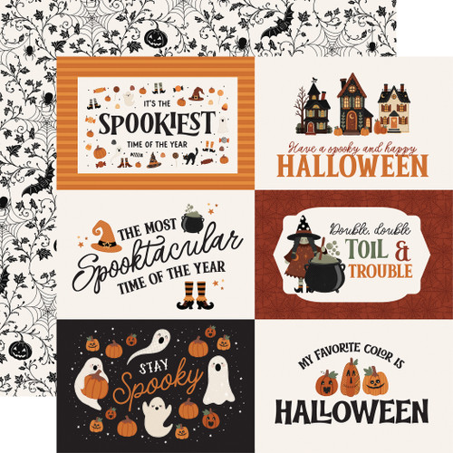 CARTA BELLA Handmade Halloween 12x12 Paper: 6x4 Journaling Cards