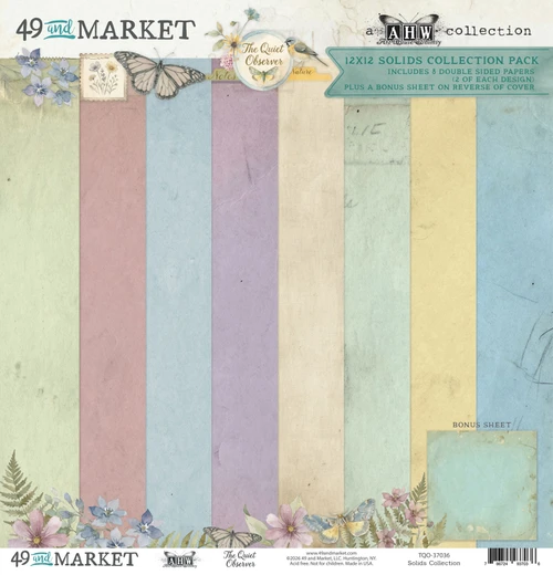 COMING SOON: 49 AND MARKET 12x12 Collection Pack: The Quiet Observer Solids