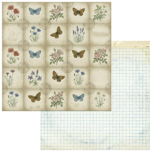 COMING SOON: 49 AND MARKET 12x12 Paper: The Quiet Observer - Postmarked Petals