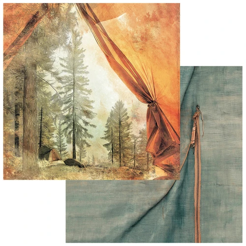 COMING SOON: 49 AND MARKET 12x12 Paper: Campfire Memories - Tent