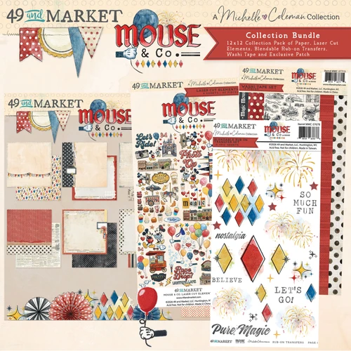 COMING SOON: 49 AND MARKET 12x12 Bundle Collection w/Patch: Mouse & Co.