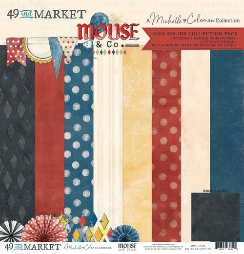 COMING SOON: 49 AND MARKET 12x12 Collection Pack: Mouse & Co. Solids