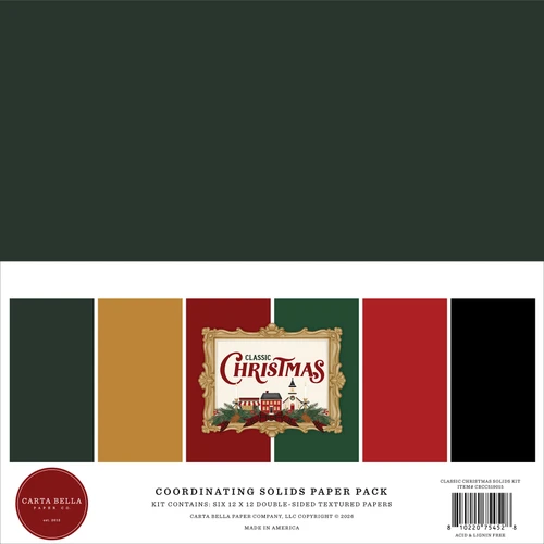 CARTA BELLA Classic Christmas Solids Kit