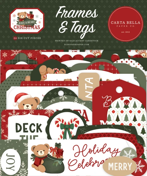 CARTA BELLA Have A Beary Christmas Frames & Tags