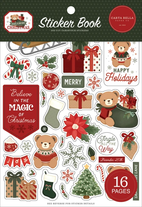 CARTA BELLA Have A Beary Christmas Sticker Book