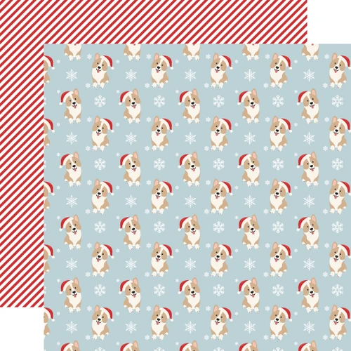 ECHO PARK Here Comes Santa Paws 12x12 Paper: Santa Buddies