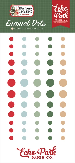 ECHO PARK Here Comes Santa Paws Enamel Dots