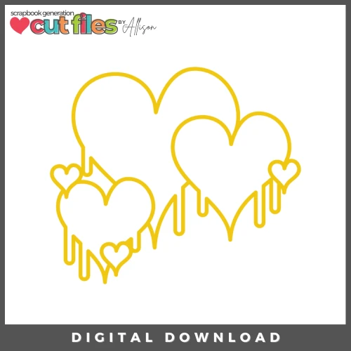 DIGITAL DOWNLOAD: Cut Files by Allison - Drippy We Create Hearts