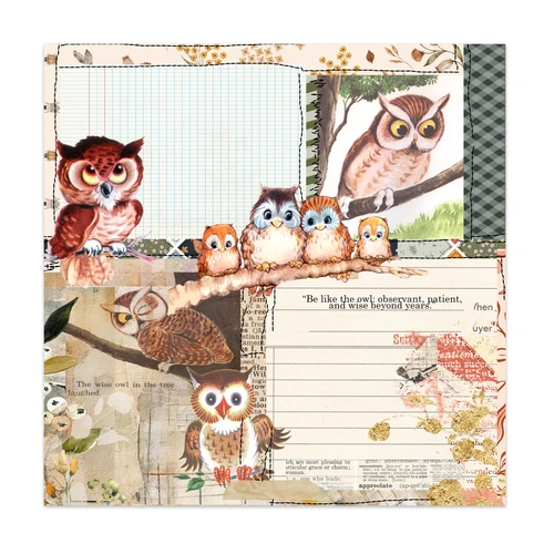 PREORDER - ships late October: PRETTY LITTLE STUDIO 12x12 Single-Sided Paper | Wise Owl