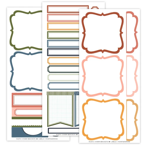PREORDER - ships late October: PRETTY LITTLE STUDIO 6x12 Die-Cuts  | Rustic Charm Brackets & Labels