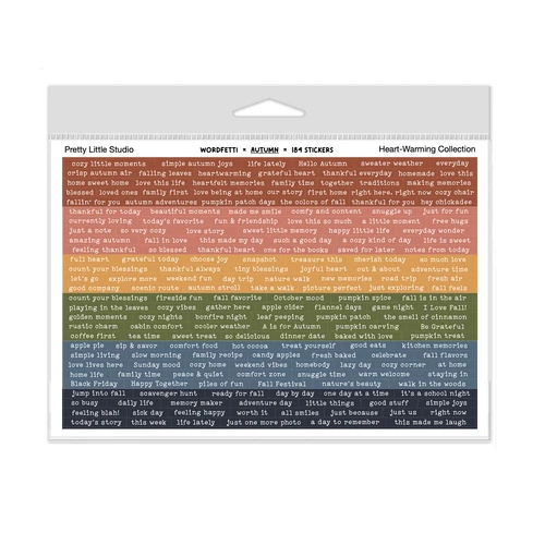 PREORDER - ships late October: PRETTY LITTLE STUDIO Stickers | Autumn Colors Wordfetti