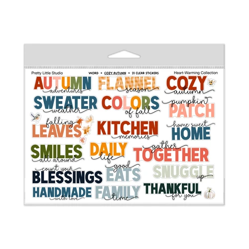 PREORDER - ships late October: PRETTY LITTLE STUDIO Stickers | Cozy Autumn Words