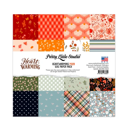 PREORDER - ships late October: PRETTY LITTLE STUDIO 6x6 Paper Pack | Heartwarming Main