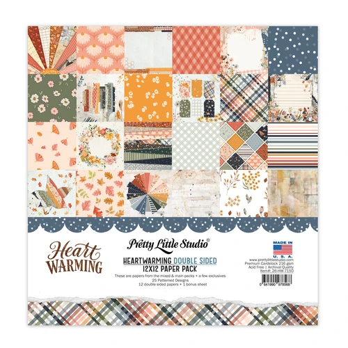 PREORDER - ships late October: PRETTY LITTLE STUDIO 12x12 Double-Sided Paper Pack | Heartwarming