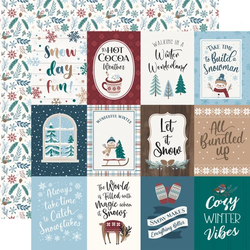 Wonderful Winter Days 12x12 Paper: 3x4 Journaling Cards