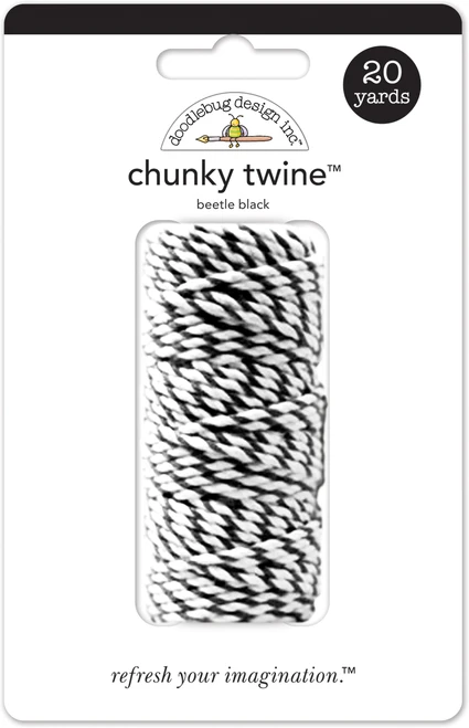 DOODLEBUG DESIGNS Monochromatic Collection Chunky Twine: Beetle Black