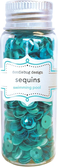 DOODLEBUG DESIGNS Monochromatic Collection Sequins: Swimming Pool