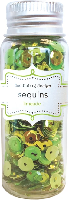 DOODLEBUG DESIGNS Monochromatic Collection Sequins: Limeade