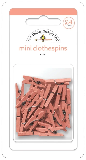 DOODLEBUG DESIGNS Monochromatic Mini Clothespins: Coral