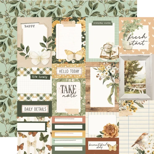 PREORDER - ships November: Simple Vintage Cottage Charm 12x12 Paper: Journal Elements