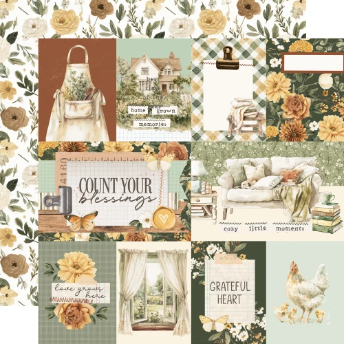 PREORDER - ships November: Simple Vintage Cottage Charm 12x12 Paper: 3x4/4x6 Elements