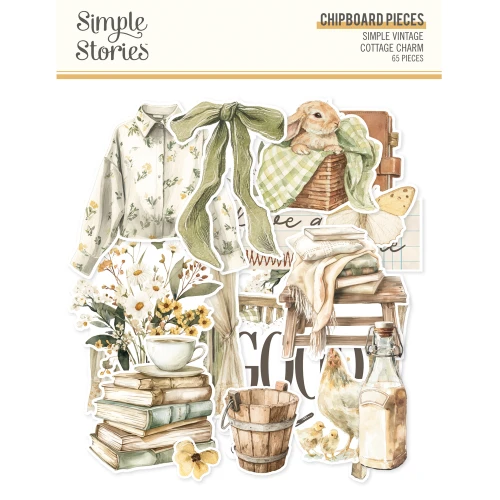 PREORDER - ships November: Simple Vintage Cottage Charm Chipboard Pieces