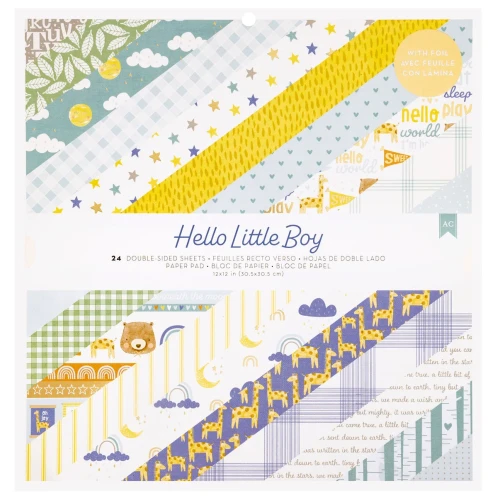 AMERICAN CRAFTS 12x12 Paper Pad: Hello Little Boy