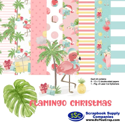 SSC DESIGNS 12x12 Collection Kit: Flamingo Christmas