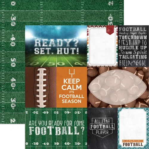 PAPER HOUSE PRODUCTIONS 12x12 Paper: Football Tags