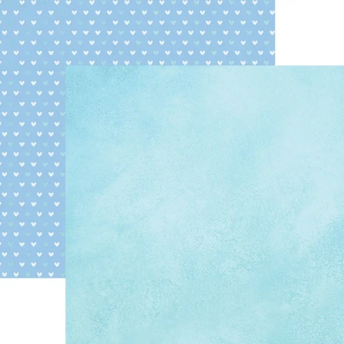 PAPER HOUSE PRODUCTIONS 12x12 Paper: Watercolor Hearts - Blue