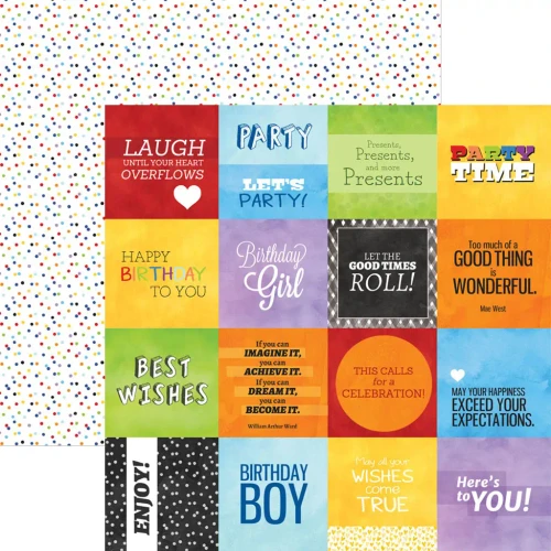 PAPER HOUSE PRODUCTIONS 12x12 Paper: Colorways Celebration Tags