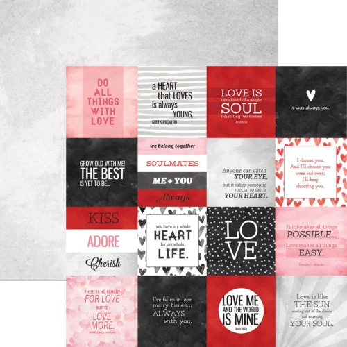 PAPER HOUSE PRODUCTIONS 12x12 Paper: Colorways Love Tags