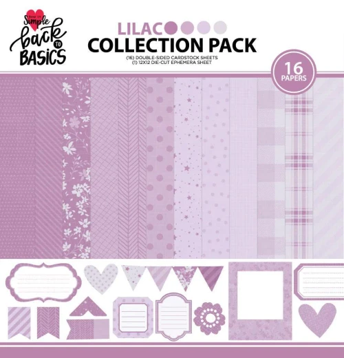 KEEP IT SIMPLE Back To Basics 12x12 Paper Pack - Lilac