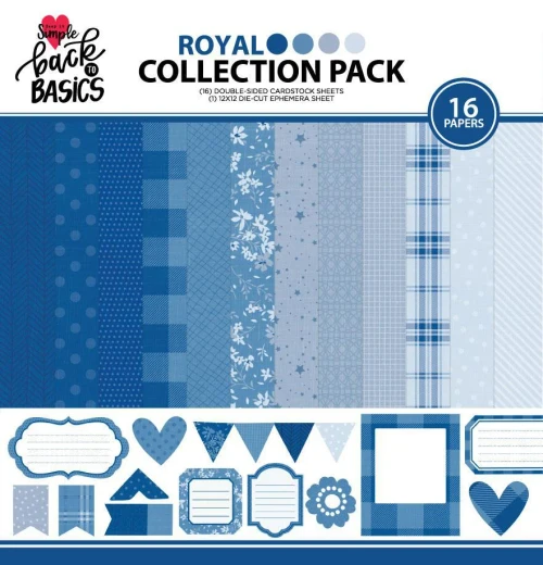 KEEP IT SIMPLE Back To Basics 12x12 Paper Pack - Royal