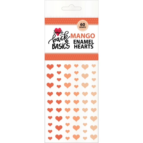 KEEP IT SIMPLE Back To Basics Enamel Hearts - Mango