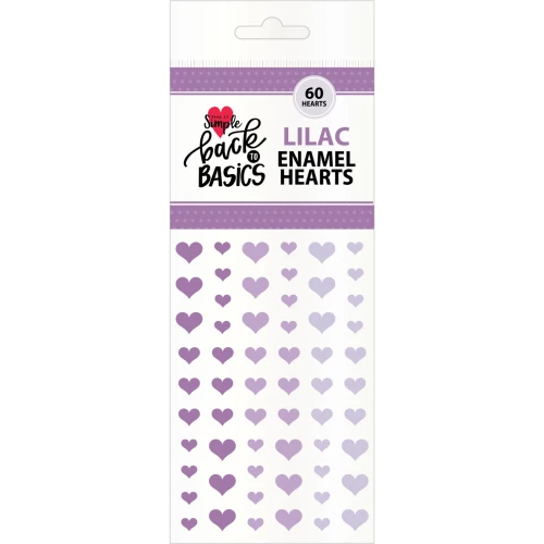 KEEP IT SIMPLE Back To Basics Enamel Hearts - Lilac