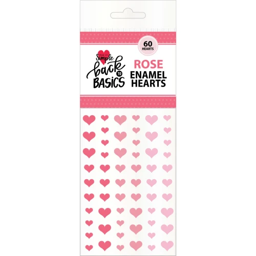 KEEP IT SIMPLE Back To Basics Enamel Hearts - Rose